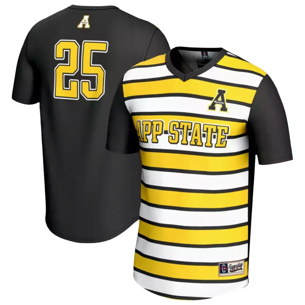 1 appalachian state mountaineers garb youth football jersey black