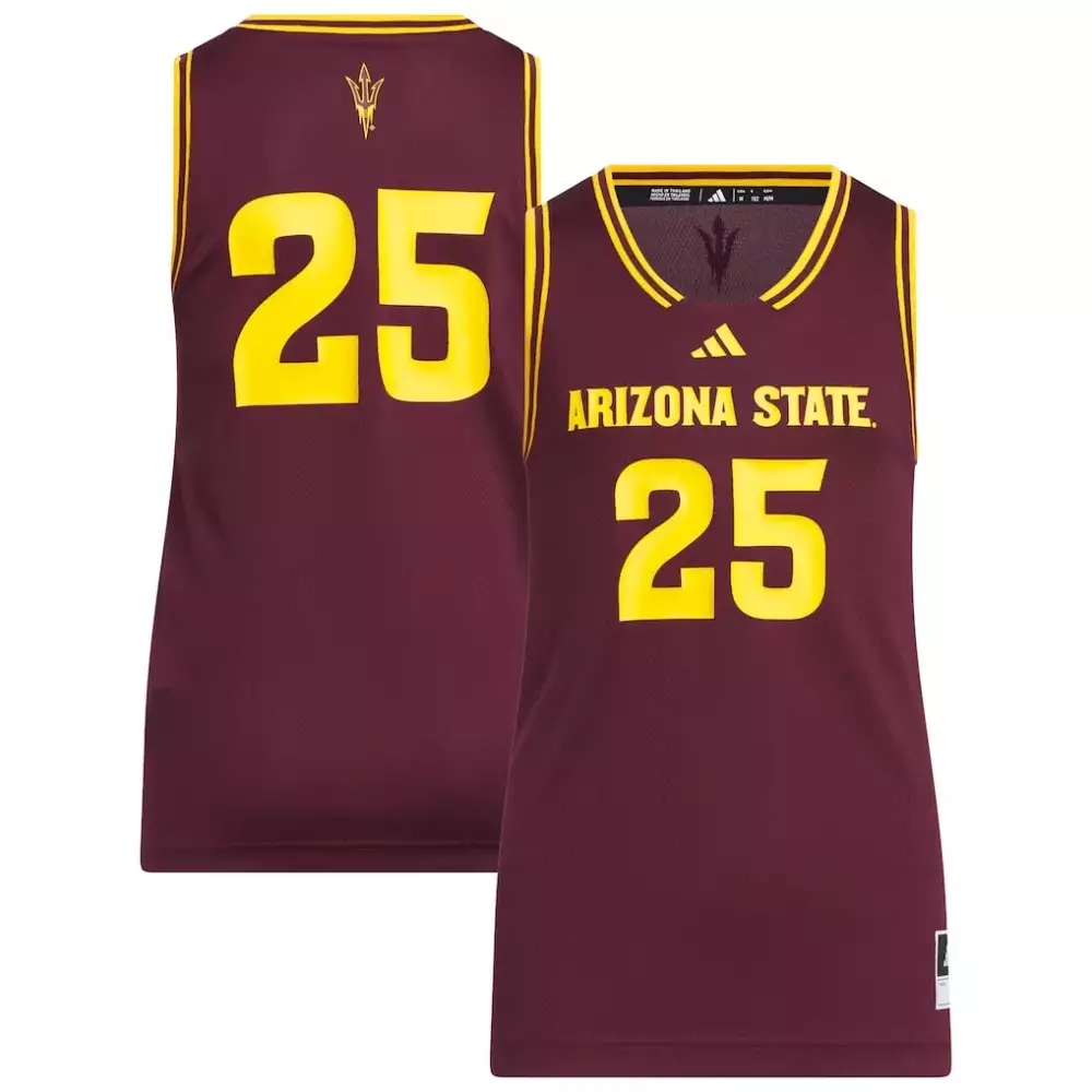 22 arizona state sun devils adidas swingman jersey maroon
