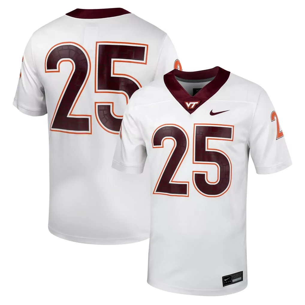 25 virginia tech hokies nike untouchable football jersey maroon
