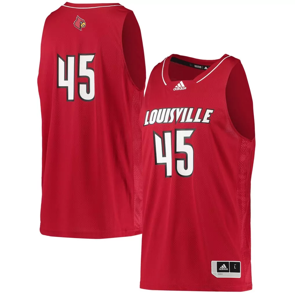 45 louisville cardinals adidas swingman basketball jersey black
