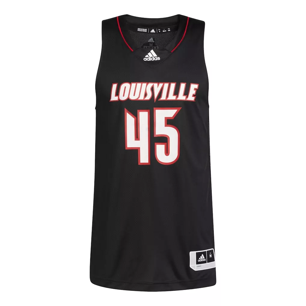 45 louisville cardinals adidas swingman basketball jersey black