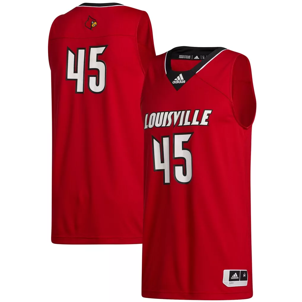 45 louisville cardinals adidas swingman basketball jersey black