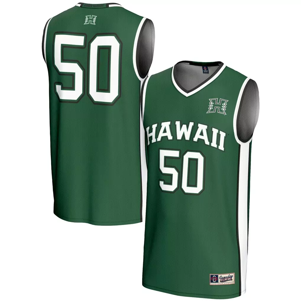50 hawaii rainbow warriors gameday greats youth football jersey white