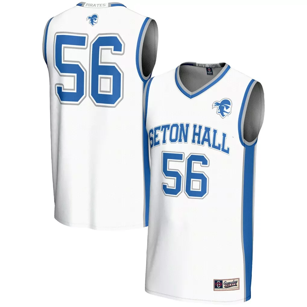 56 seton hall pirates gameday greats unisex lightweight basketball jersey white
