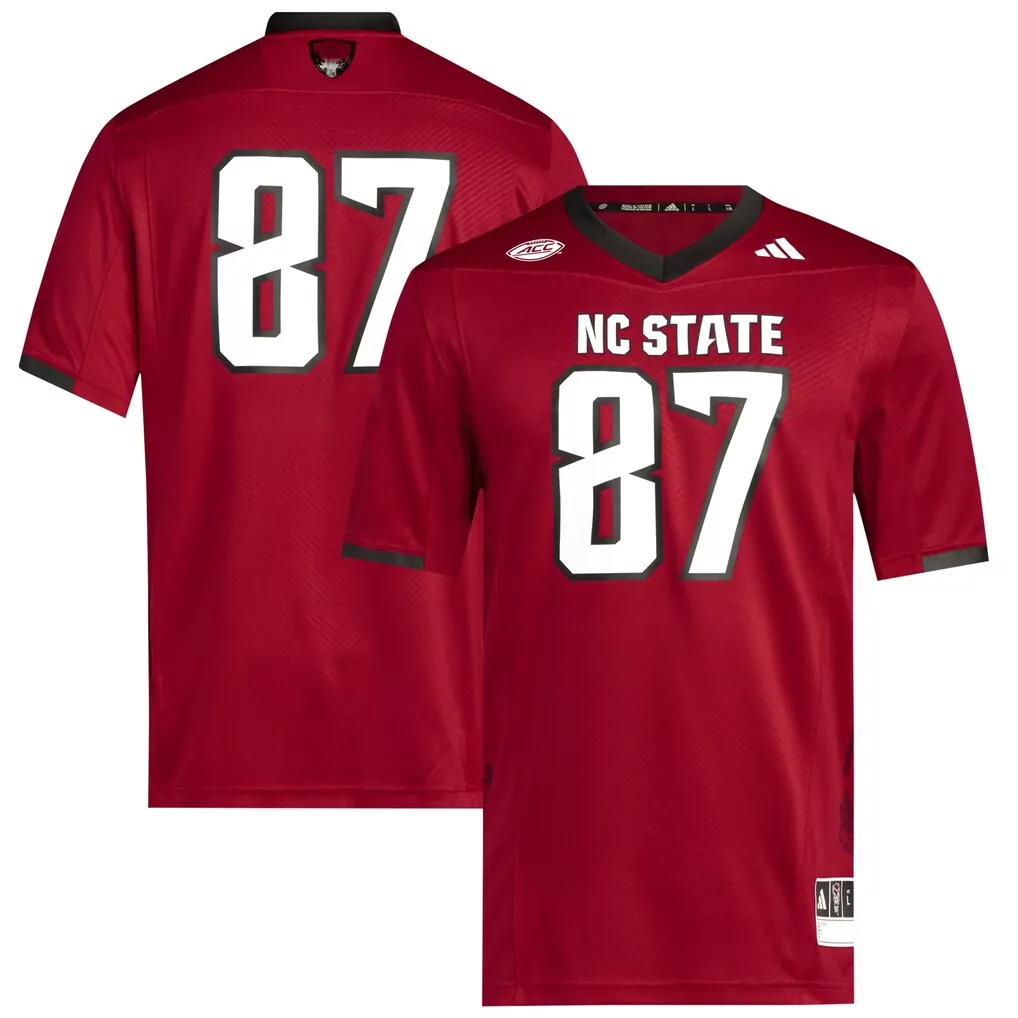 87 nc state wolfpack adidas premier jersey red 1