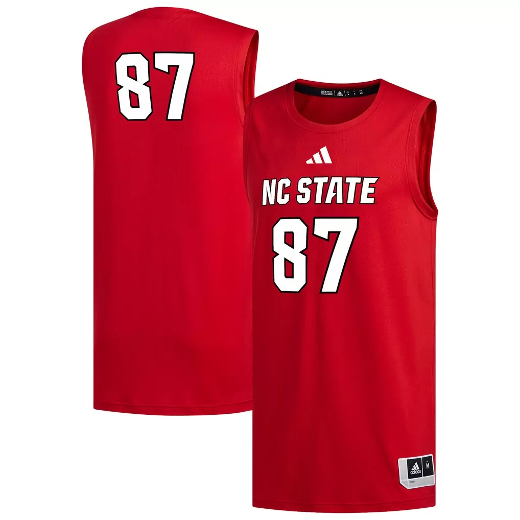87 nc state wolfpack adidas premier jersey red 1