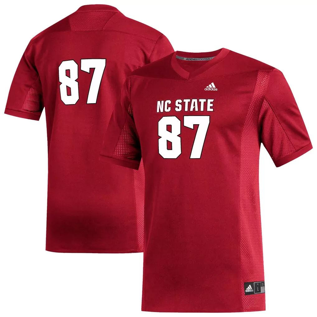 87 nc state wolfpack adidas premier jersey red 1