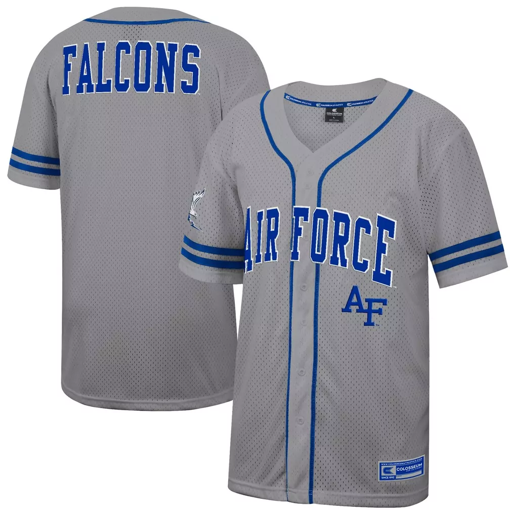 25 air force falcons nike youth apls fighting falcon collection football game jersey gray