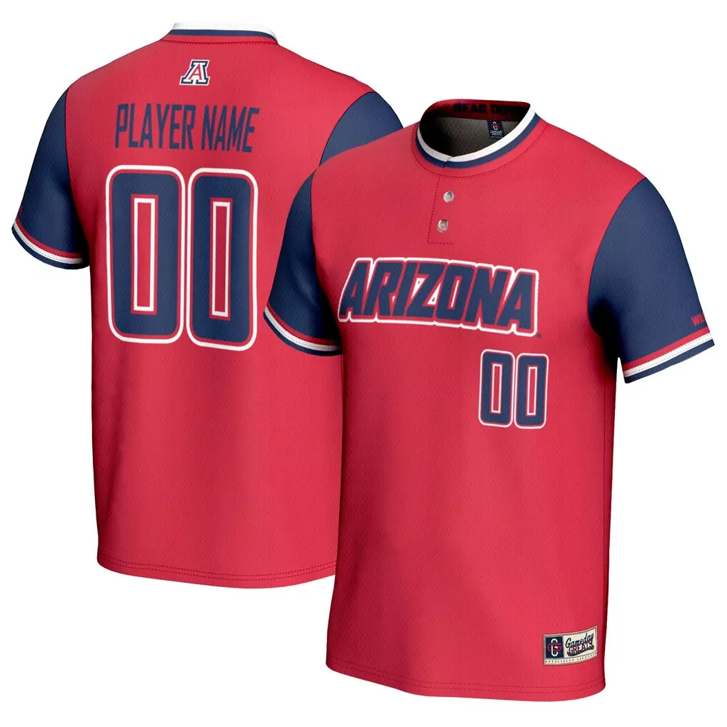 arizona wildcats gameday greats unisex nil pick a player lightweight softball jersey navy