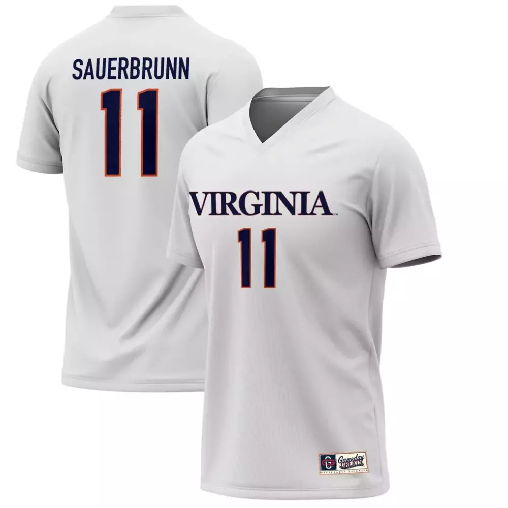 becky sauerbrunn virginia cavaliers gameday greats youth lightweight alumni soccer jersey white