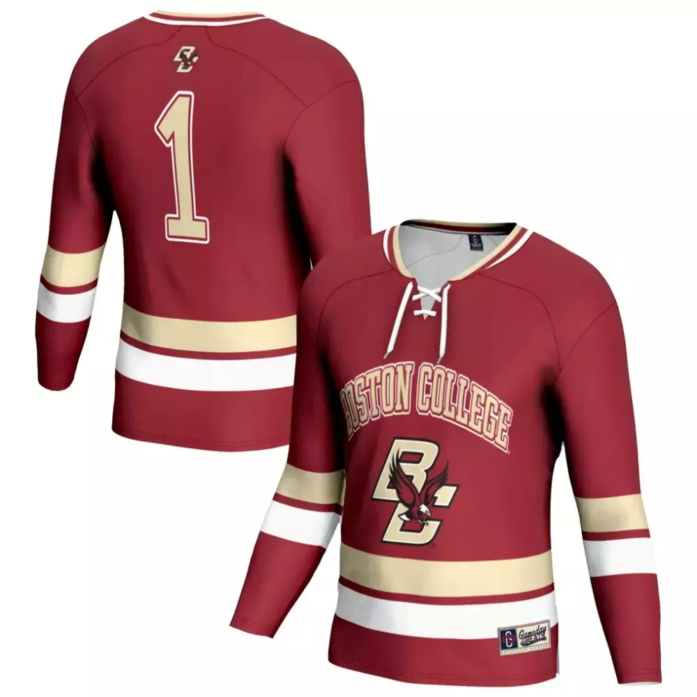 boston college eagles gameday greats youth lightweight men s hockey team fashion jersey maroon