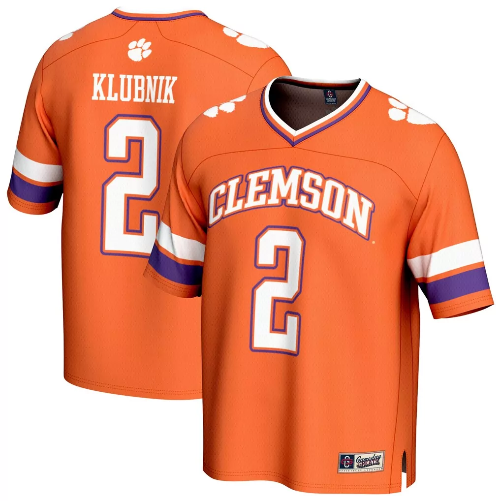 cade klubnik clemson tigers gameday greats nil player football jersey orange