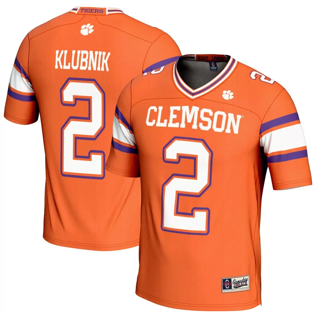 cade klubnik clemson tigers gameday greats nil player football jersey orange