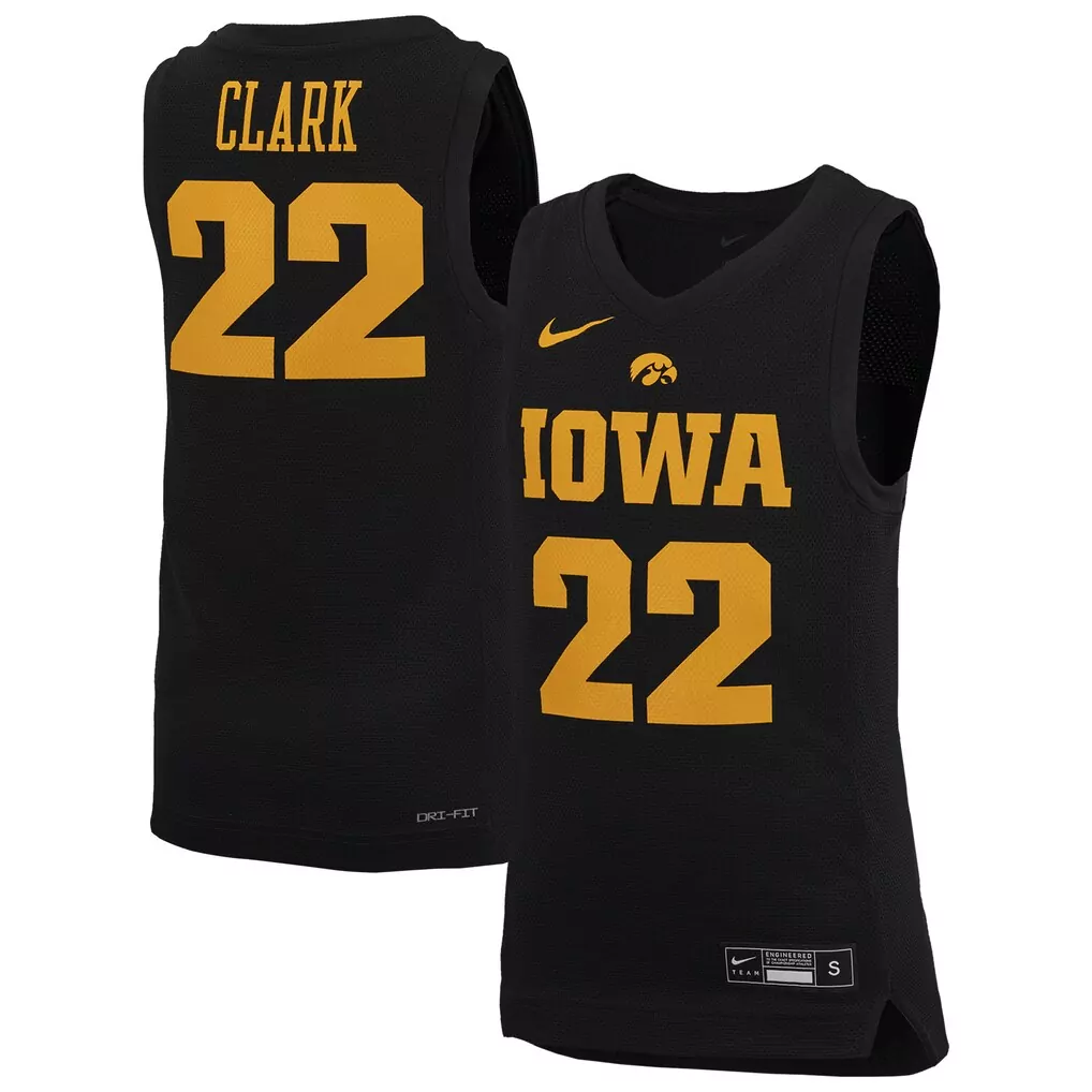 caitlin clark 22 iowa hawkeyes women s gold all stitched vapor jersey 2023