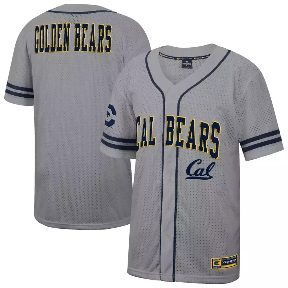 cal bears colosseum free spirited baseball jersey gray