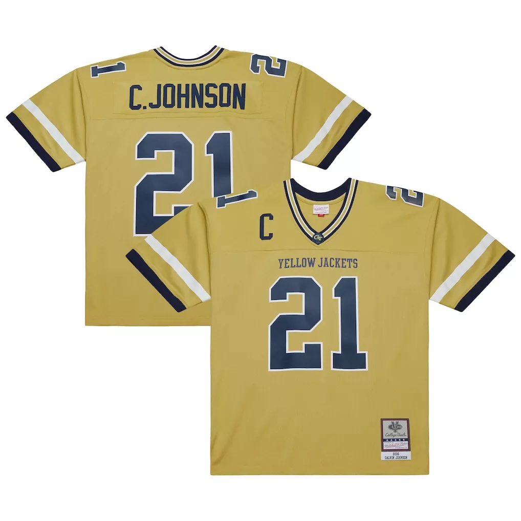 22 georgia tech yellow jackets adidas swingman jersey gray
