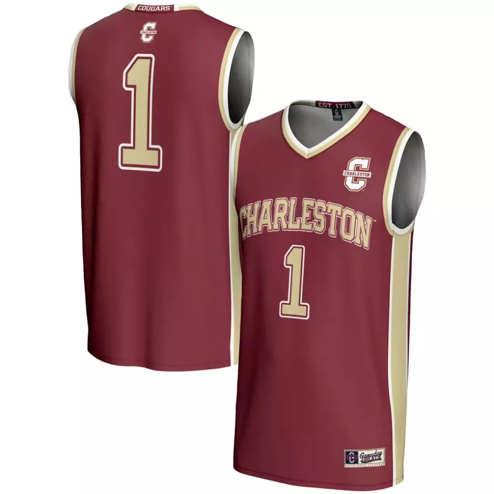 Charleston Cougars Gameday Greats Youth 1 Basketball Jersey | Maroon | Limited Edition Fan Gear for Young Fans | For Men, Women & Youth