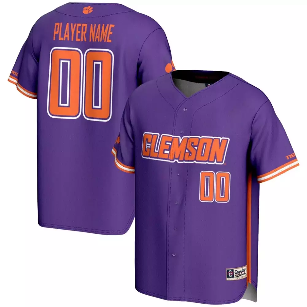 clemson tigers gameday greats nil pick a player lightweight baseball jersey purple