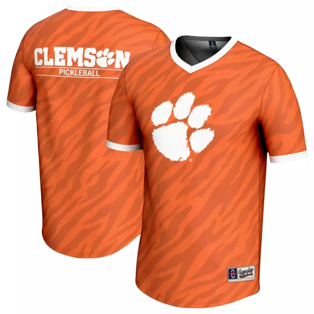 clemson tigers gameday greats unisex lightweight pickleball jersey orange