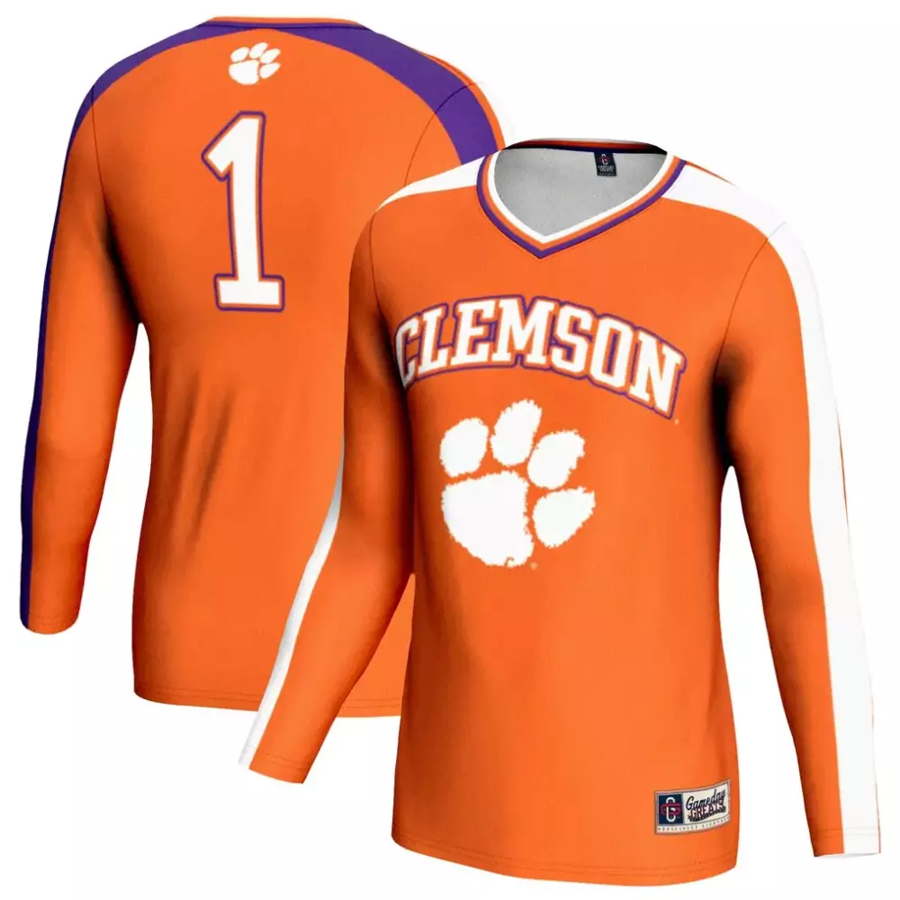 clemson tigers gameday greats unisex women s volleyball lightweight fashion jersey orange