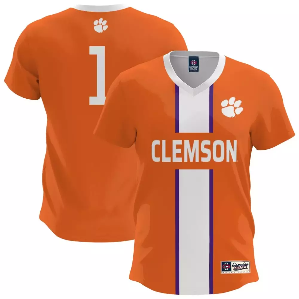 clemson tigers gameday greats youth lightweight soccer fashion jersey orange