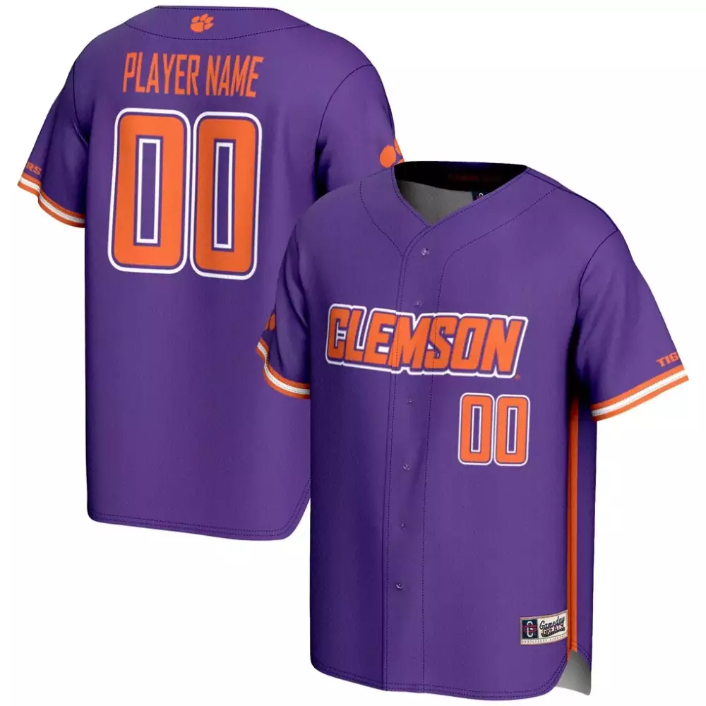clemson tigers gameday greats youth nil pick a player lightweight baseball jersey purple