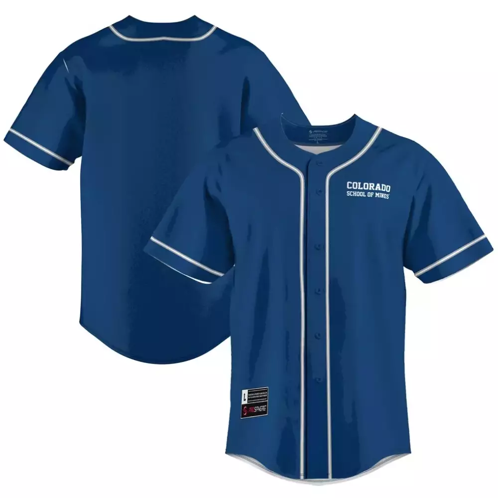 colorado school of mines orediggers gameday greats lightweight baseball jersey blue