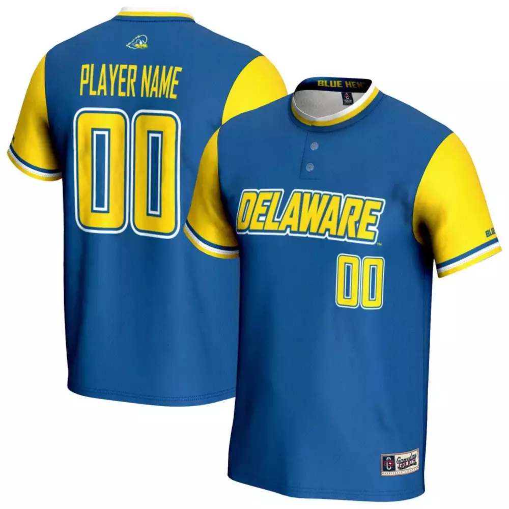Delaware Fightin' Blue Hens Gameday Greats Unisex NIL Pick A Player Softball Jersey | Royal | Game Day Outfit for Men, Women & Youth