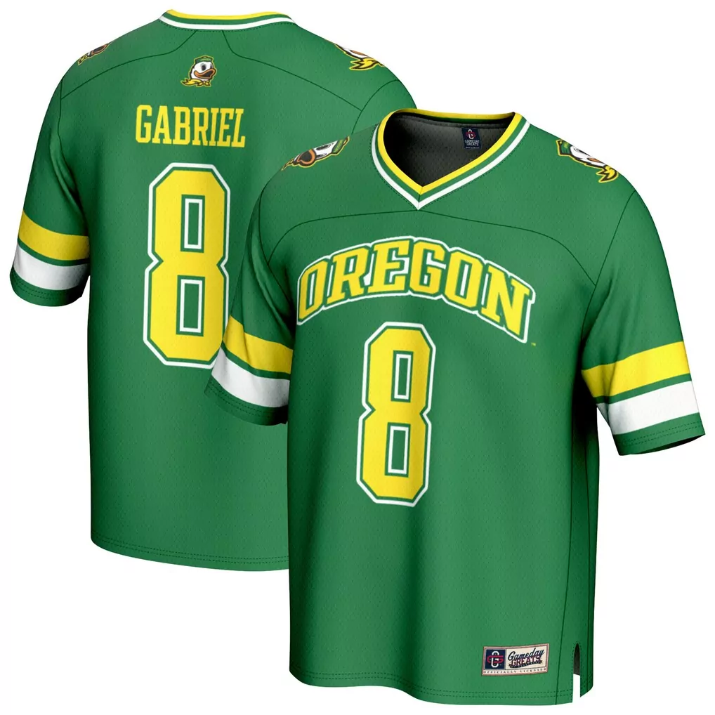dillon gabriel oregon ducks gameday greats unisex nil football fashion jersey green