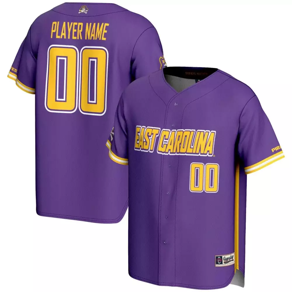 ecu pirates gameday greats nil pick a player lightweight baseball jersey purple