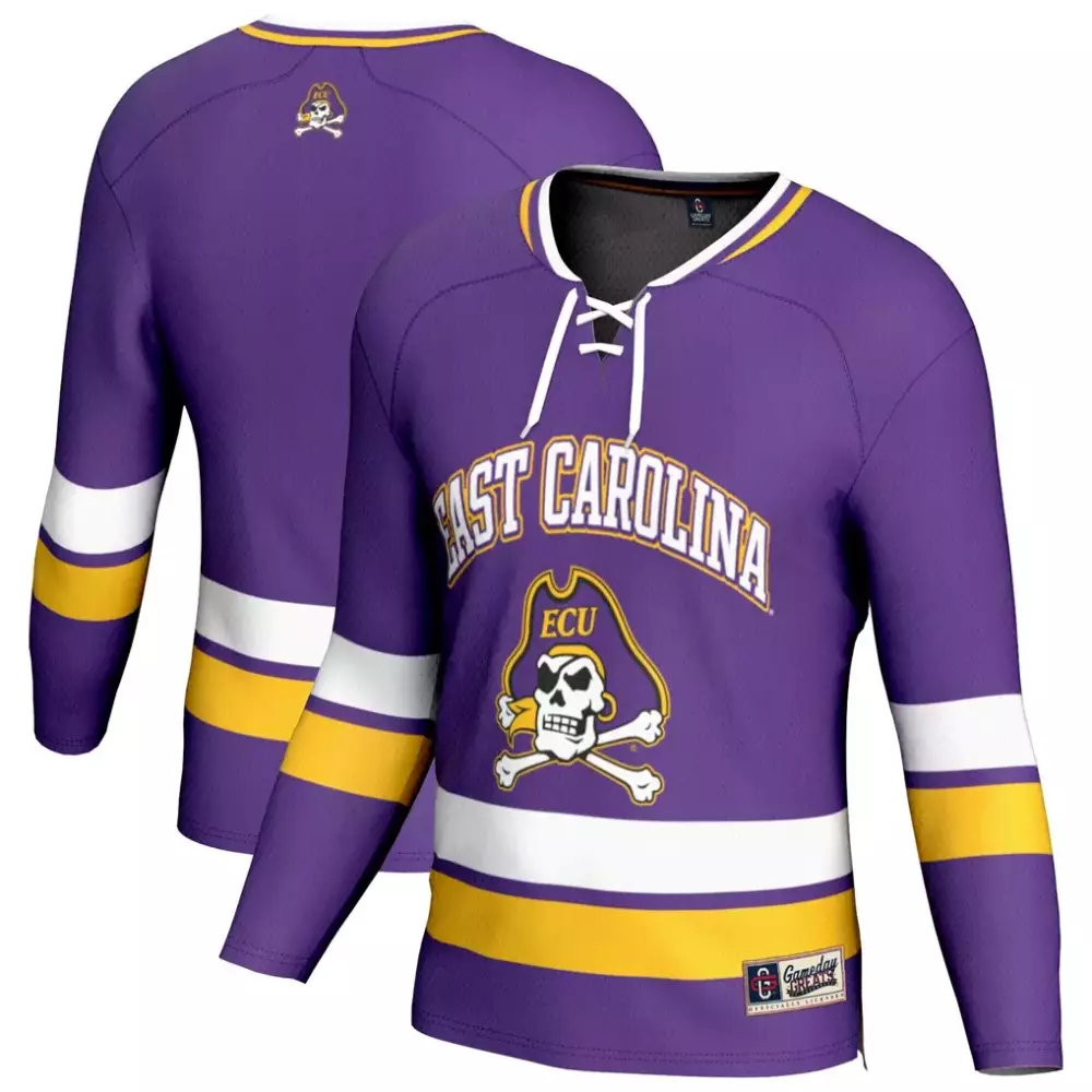 ecu pirates gameday greats unisex spirit hockey jersey purple