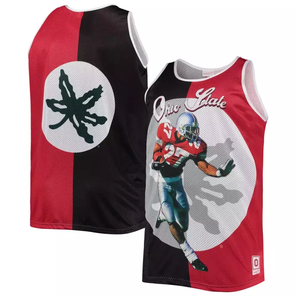 eddie george ohio state buckeyes mitchell ness big tall legacy alumni jersey scarlet