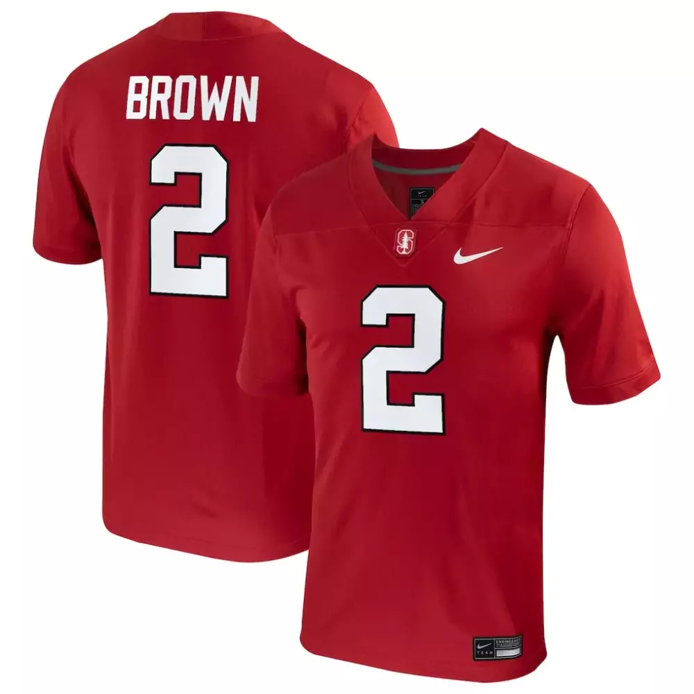 elijah brown stanford cardinal nike home nil football game jersey cardinal