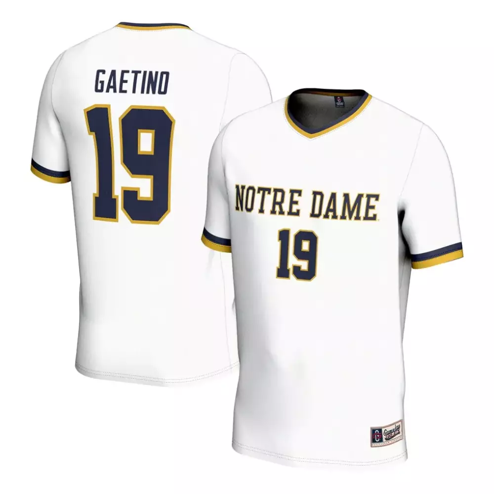 eva gaetino notre dame fighting irish gameday greats unisex women s soccer fashion jersey white