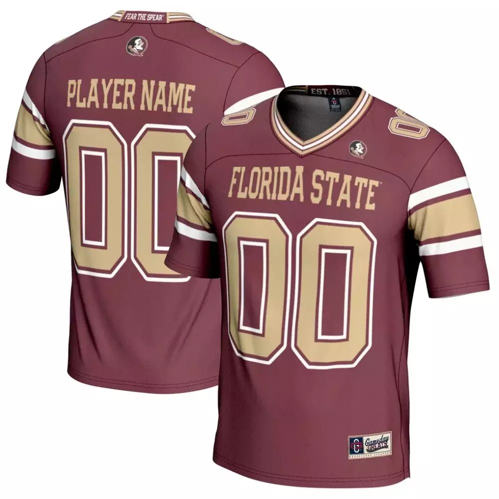 florida state seminoles gameday greats highlight print nil pick a player football jersey garnet