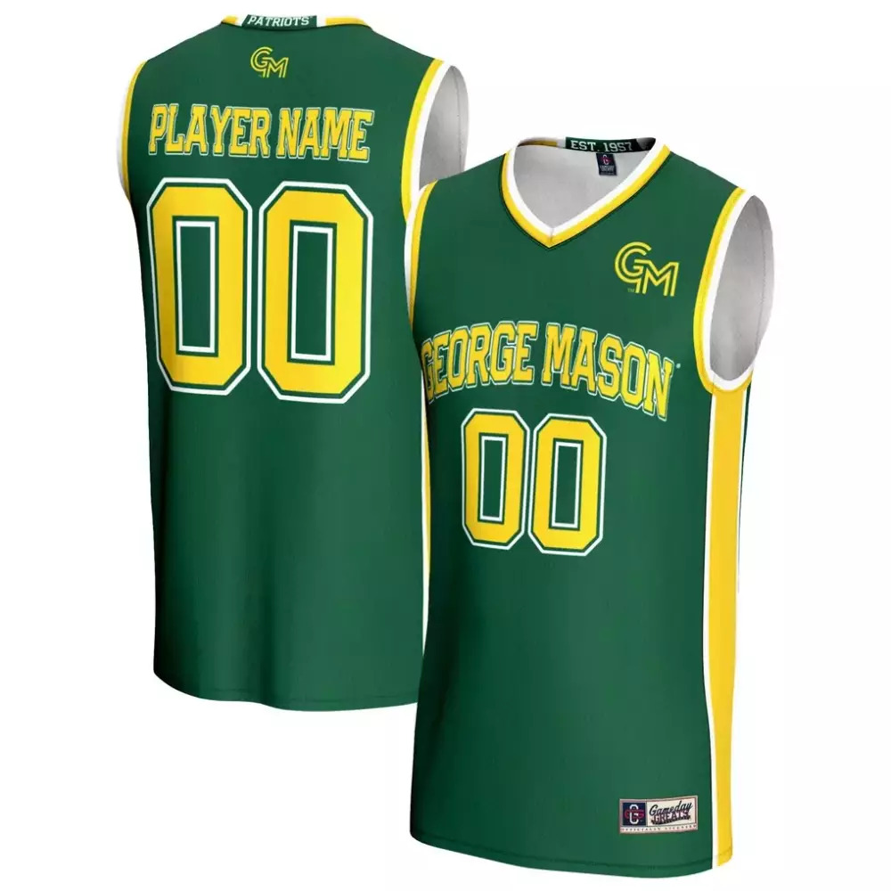 george mason patriots gameday greats youth nil pick a player lightweight men s basketball jersey green