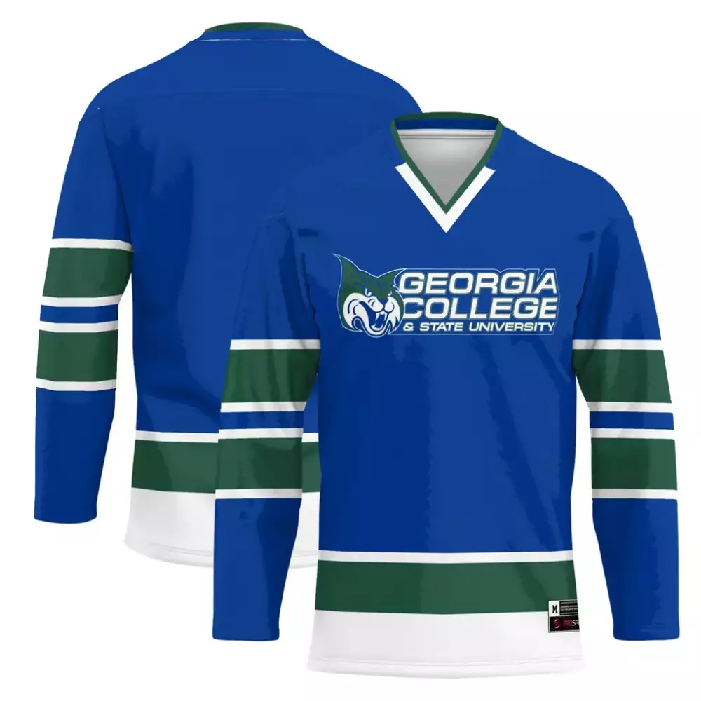 georgia college bobcats gameday greats hockey jersey blue