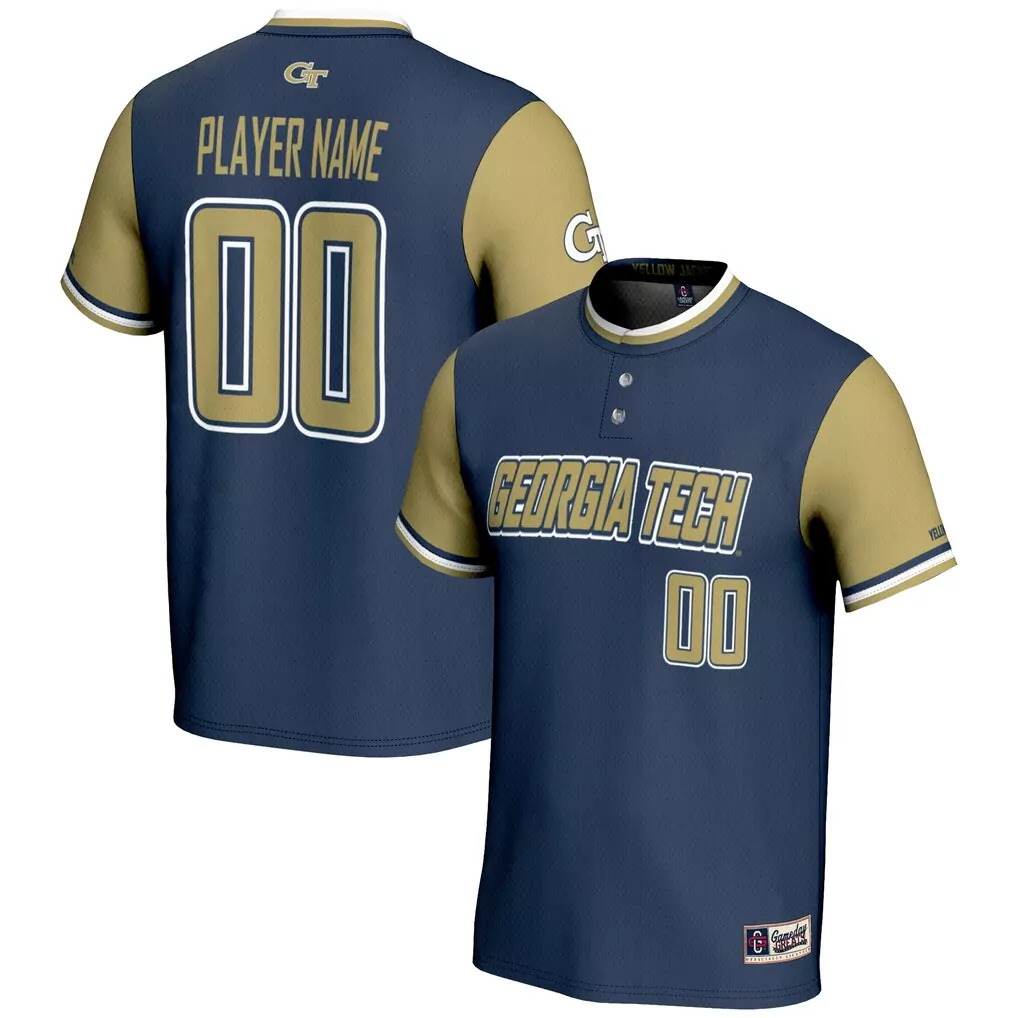 georgia tech yellow jackets gameday greats nil pick a player lightweight basketball fashion jersey navy