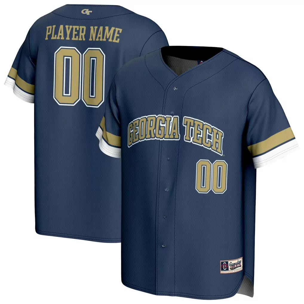 georgia tech yellow jackets gameday greats nil pick a player lightweight basketball fashion jersey navy