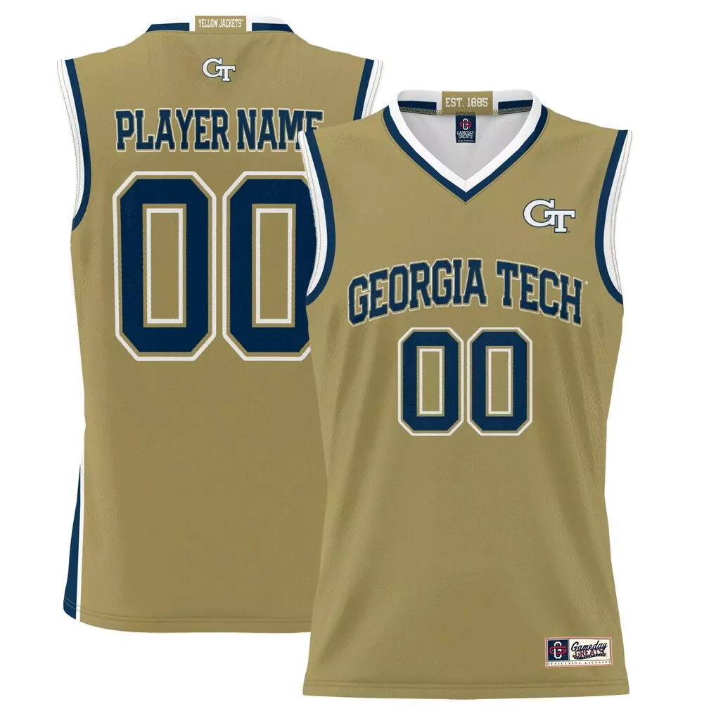 georgia tech yellow jackets gameday greats nil pick a player lightweight basketball fashion jersey navy