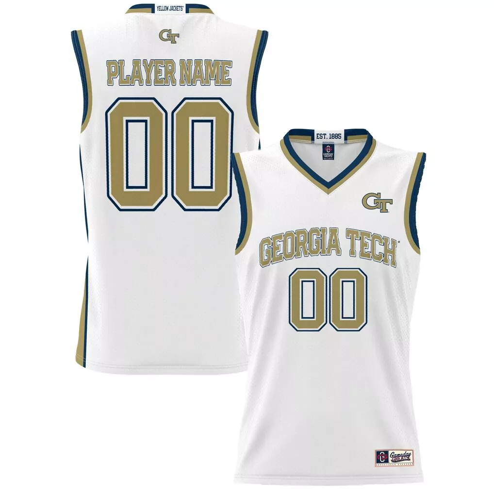 georgia tech yellow jackets gameday greats youth nil pick a player lightweight softball jersey white