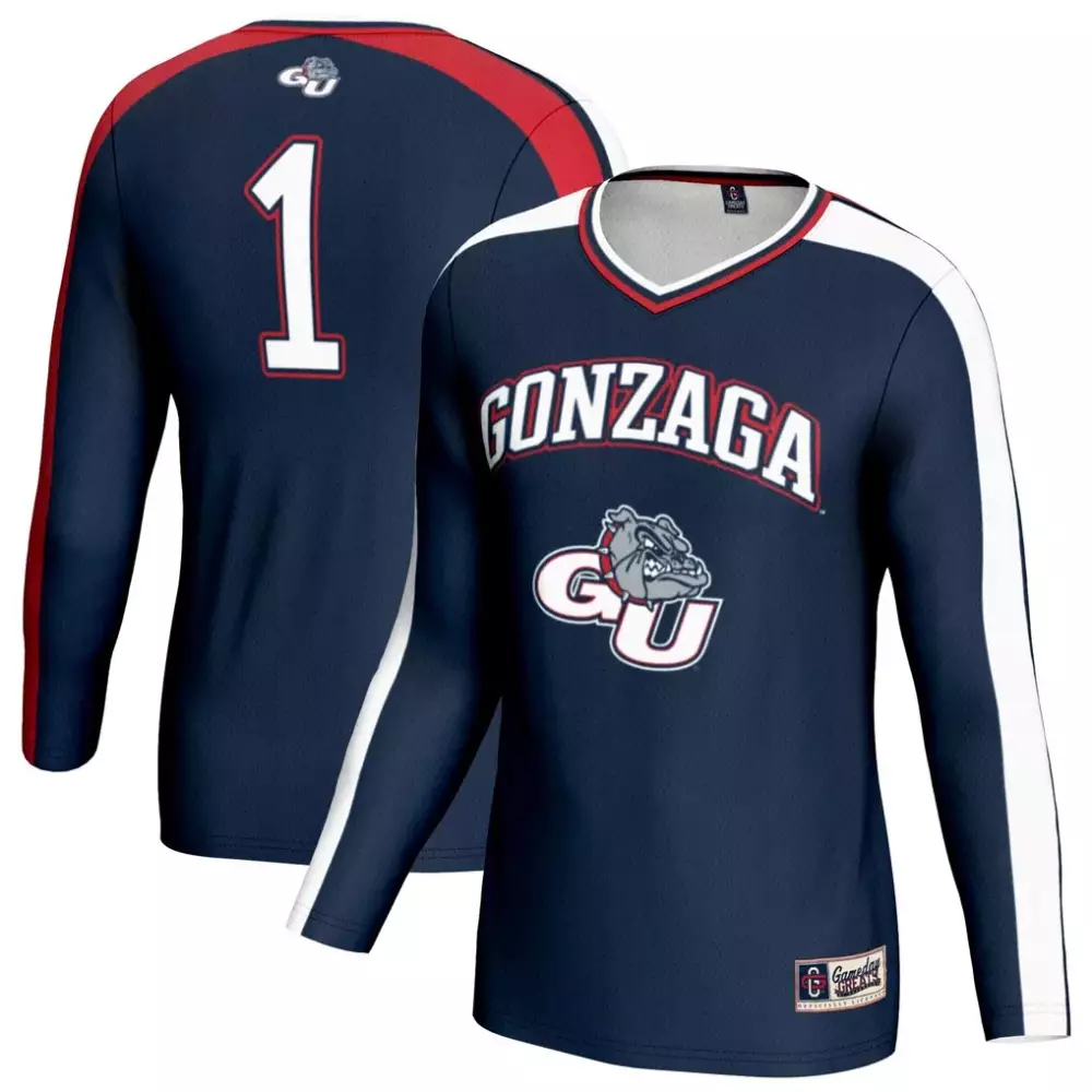 gonzaga bulldogs gameday greats youth 1 lightweight volleyball fashion jersey navy