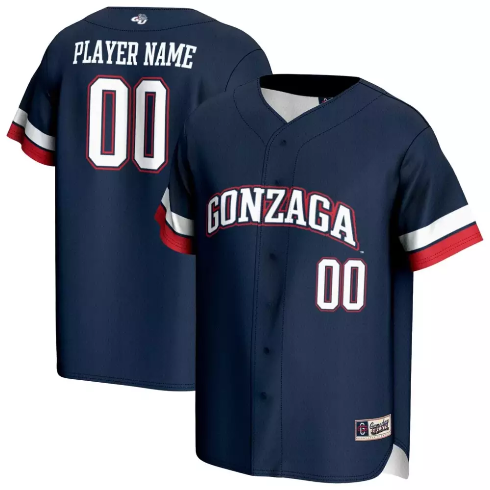 gonzaga bulldogs gameday greats youth nil pick a player lightweight baseball jersey navy