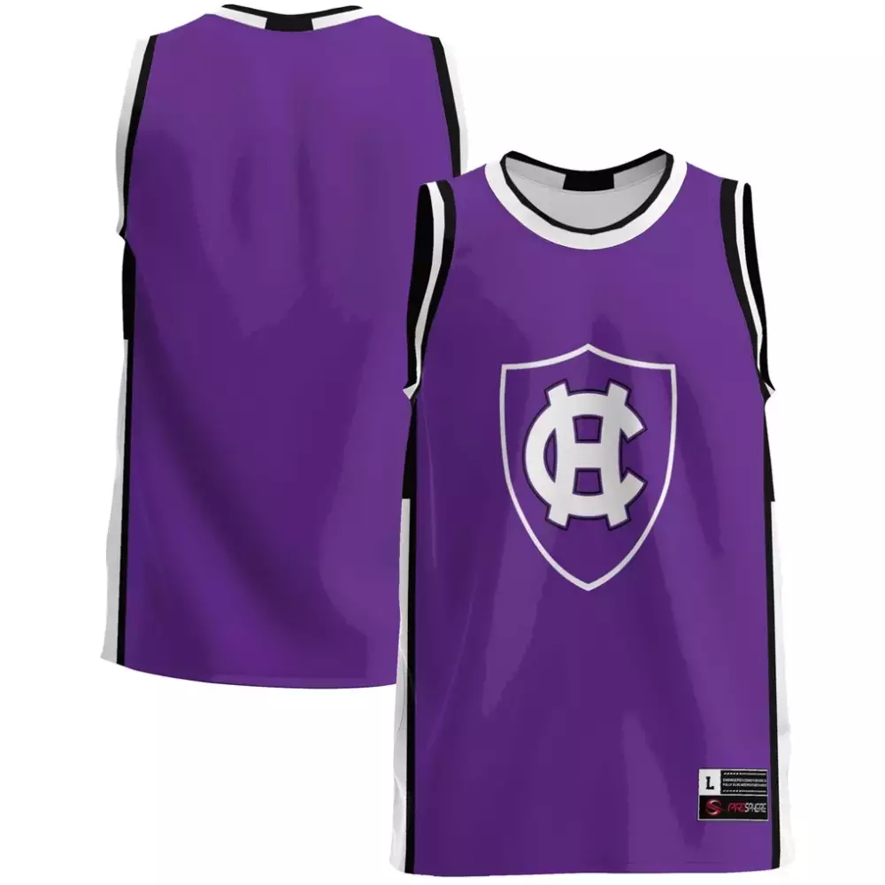 holy cross crusaders gameday greats lightweight basketball jersey purple