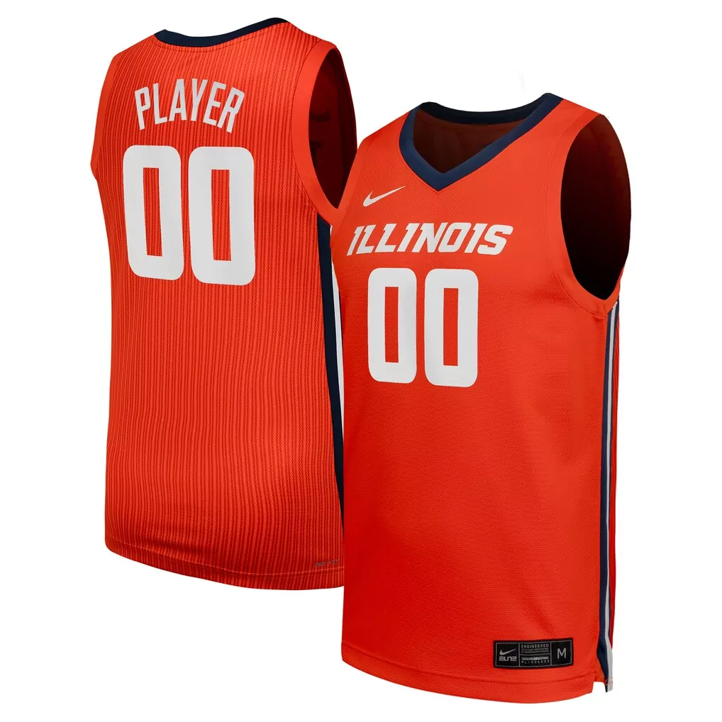 illinois fighting illini nike custom football game jersey navy
