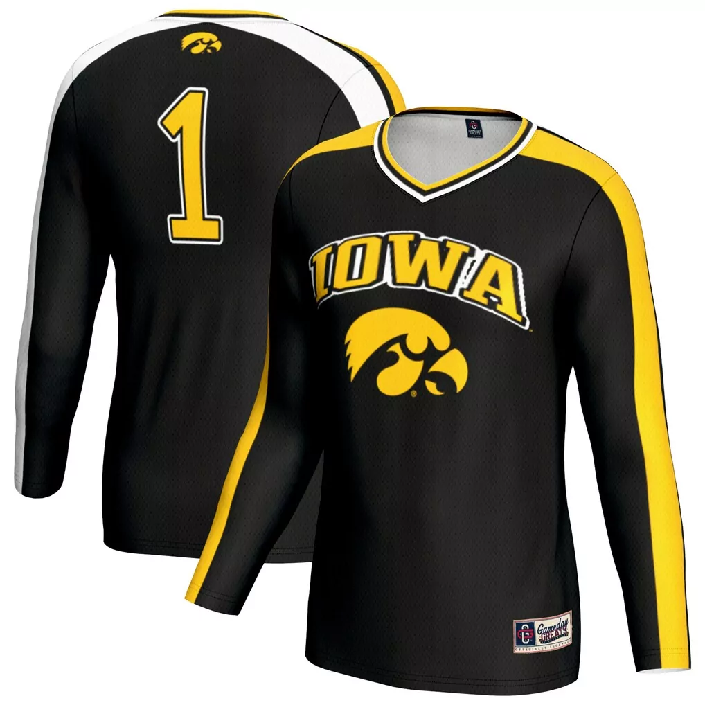 iowa hawkeyes gameday greats hockey jersey gold