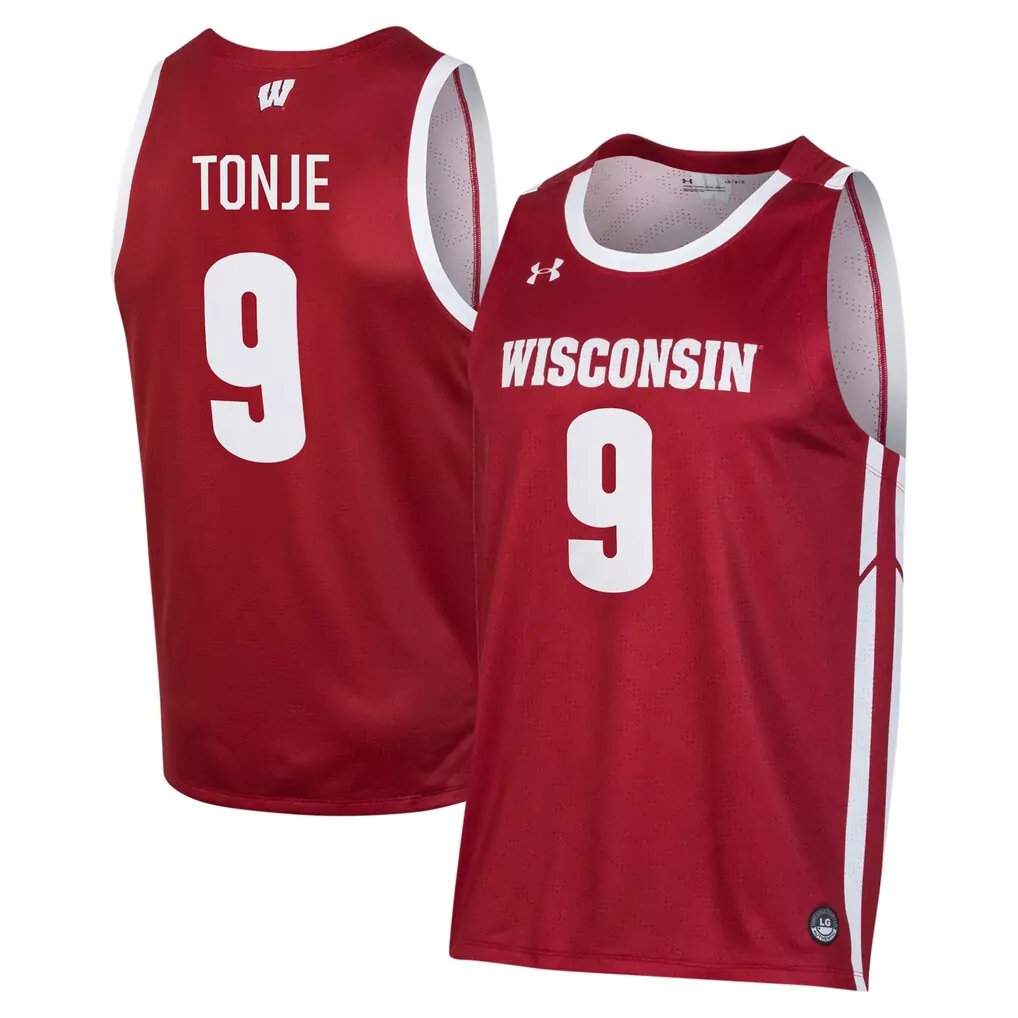 1 wisconsin badgers under armour youth 1980 throwback home replica game jersey red