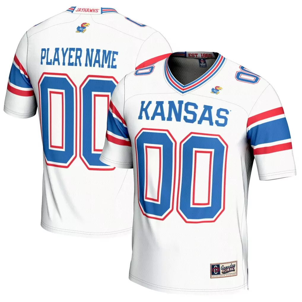 kansas jayhawks gameday greats nil pick a player football jersey royal