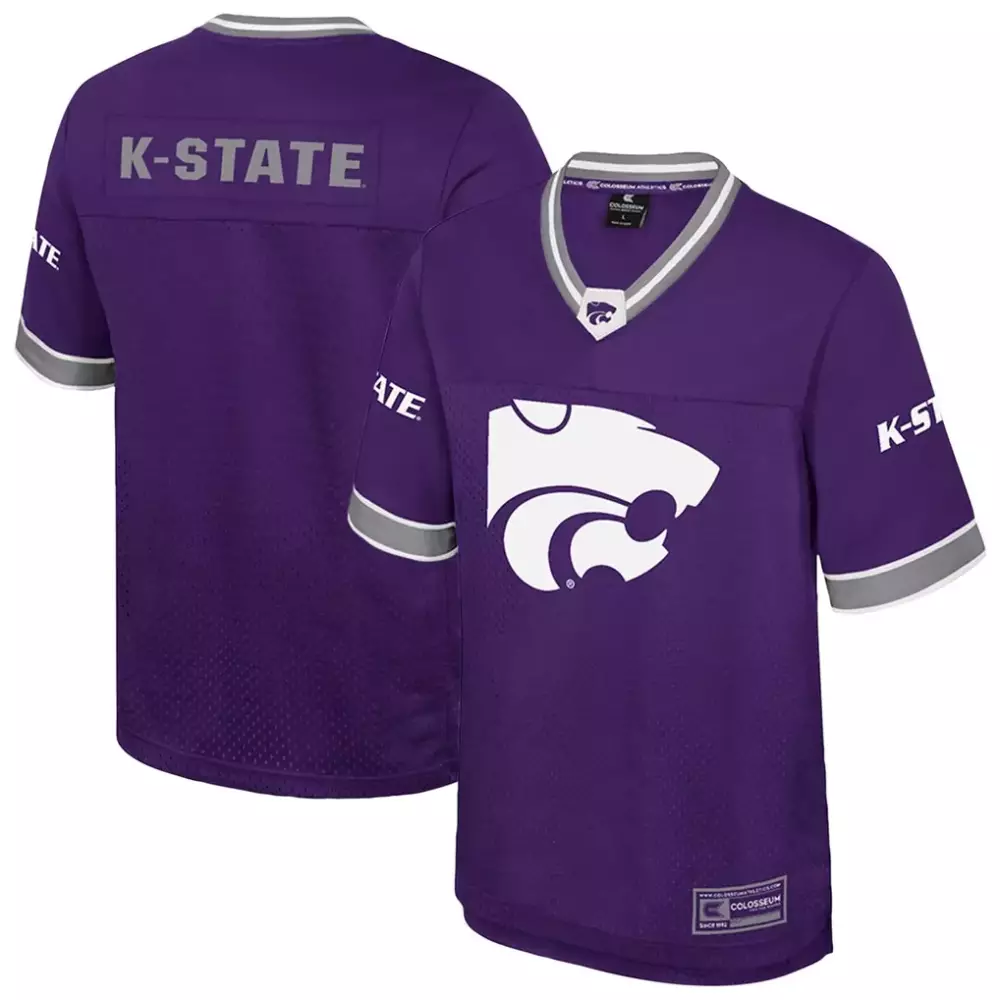 kansas state wildcats colosseum nothing but the hits football jersey purple