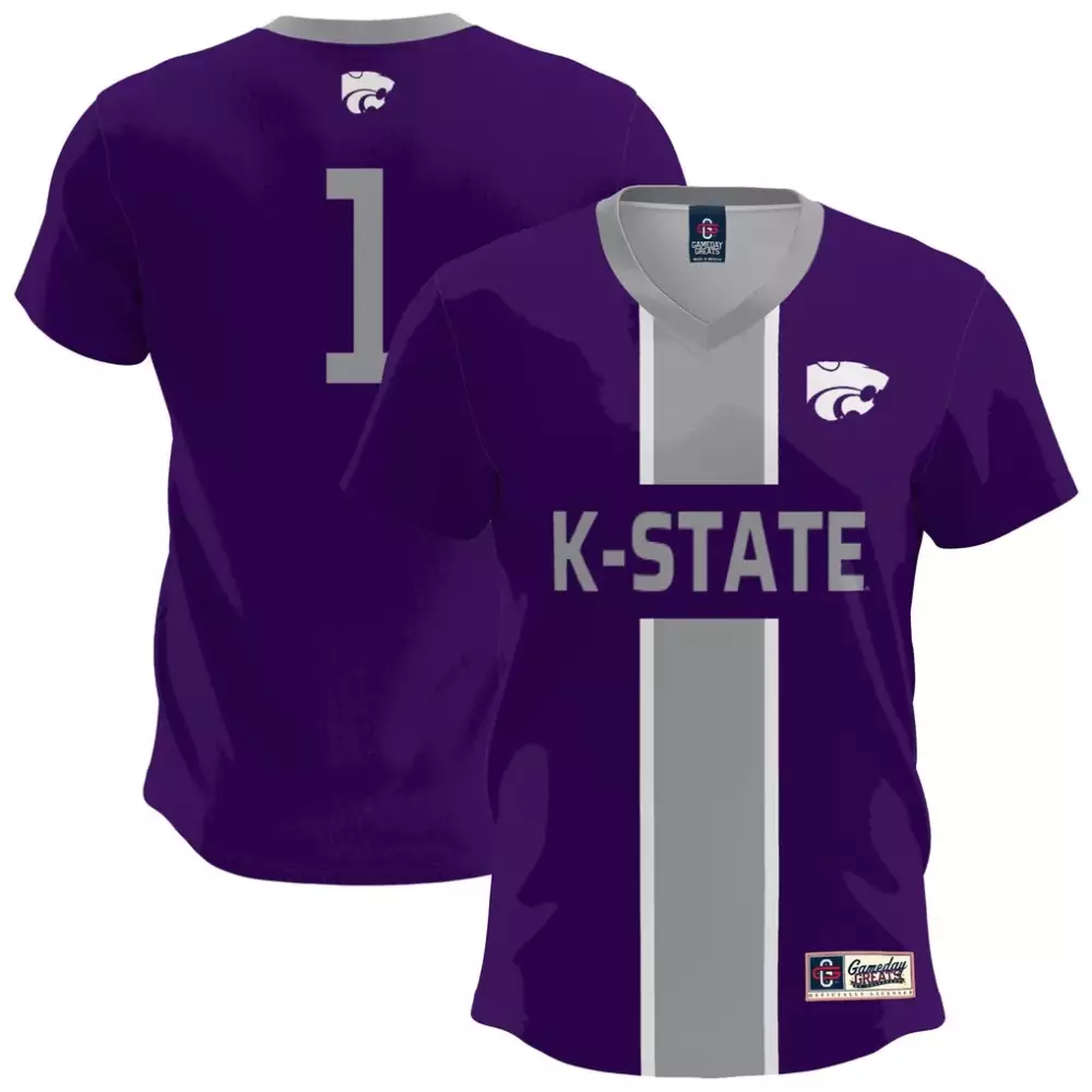 kansas state wildcats gameday greats youth 1 lightweight volleyball fashion jersey purple